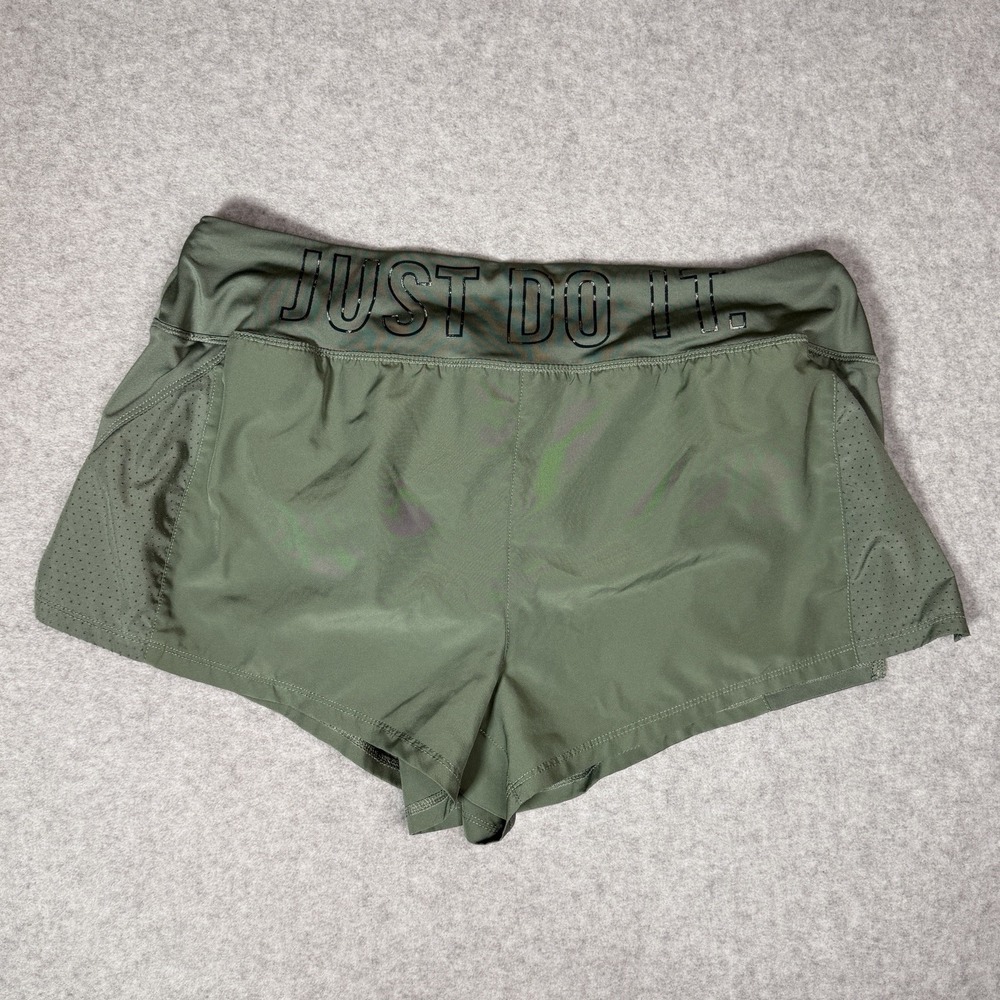 Nike Eclipse Women's Green Dri-FIT 3" JDI Running Shorts Lined AT4215-365 - Picture 8 of 9